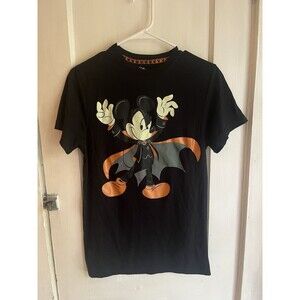 Halloween Disney Mickey Mouse Dracula/Vampire Black Men's T-Shirt Size Small S